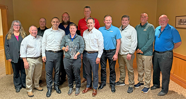 T.J. Reed and Daoud Chaaya of Thomas Built Buses honor Kerlin Bus Sales team with 2024 Dealer of the Year recognition
